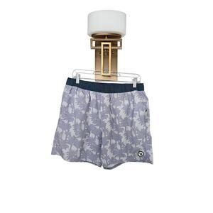 Vuori Men's Gray Cape Short Board Shorts in Salt Multi Palm V369 Size Large